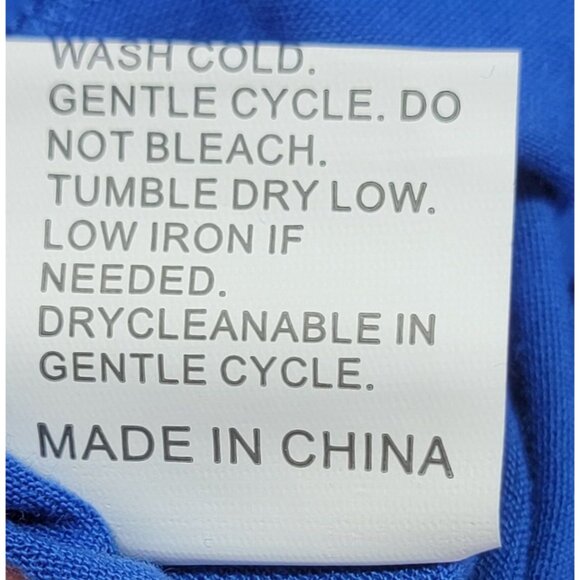 Crop Top Blue Long Sleeve Womens Large 100% Polyester New in Bag - Picture 4 of 7